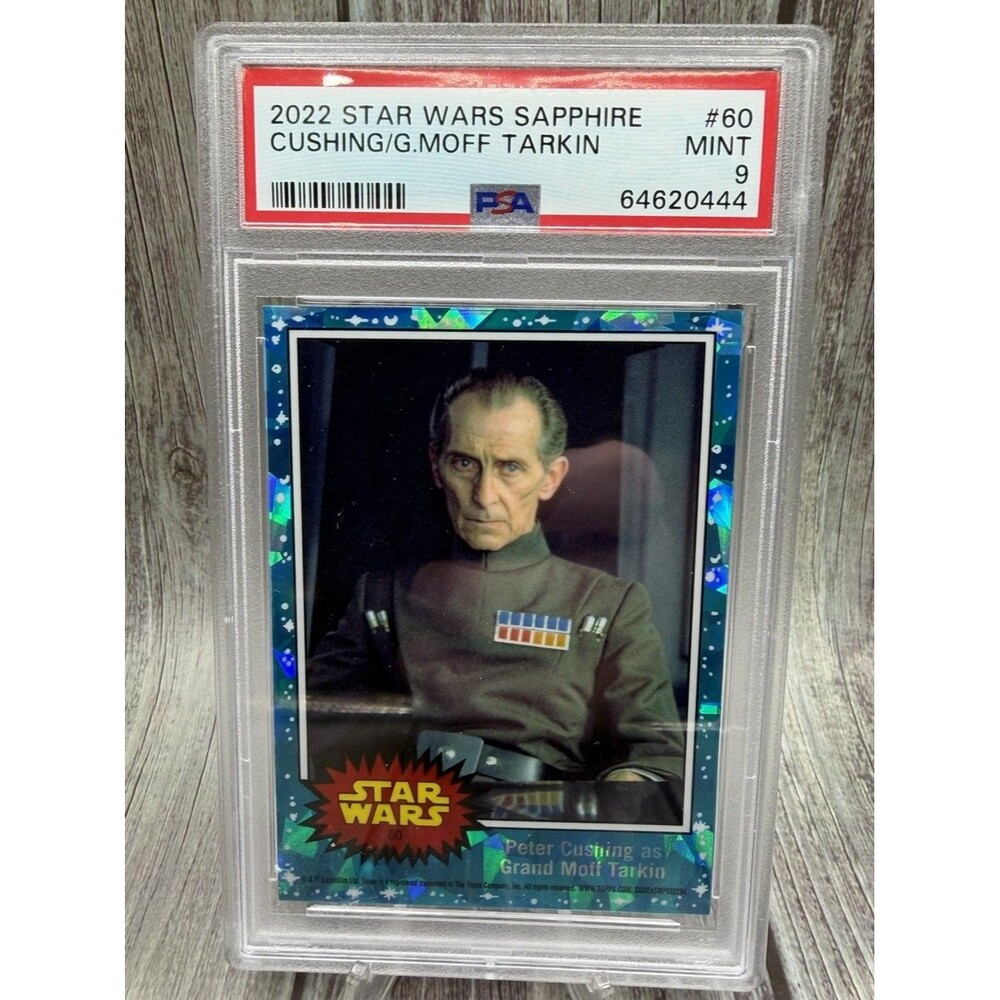 2022 Star Wars Sapphire #60, “Peter Cushing As Grand Moff Tarkin” Psa Mint 9